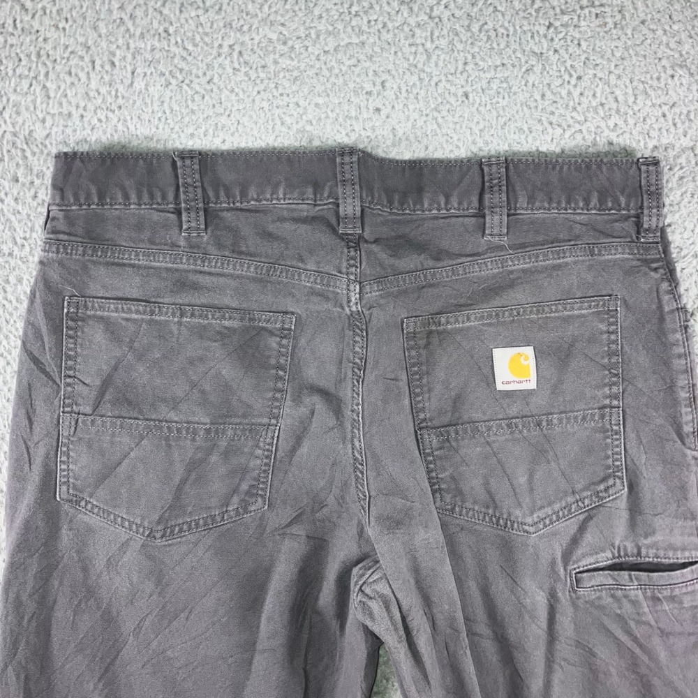 Carhartt Relaxed Fit Pants Men 36x30 BN2517-M Gray Canvas Utility Actual 36x28.5
